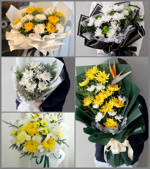 贵州六盘水盘县双龙山街道白事花束代送